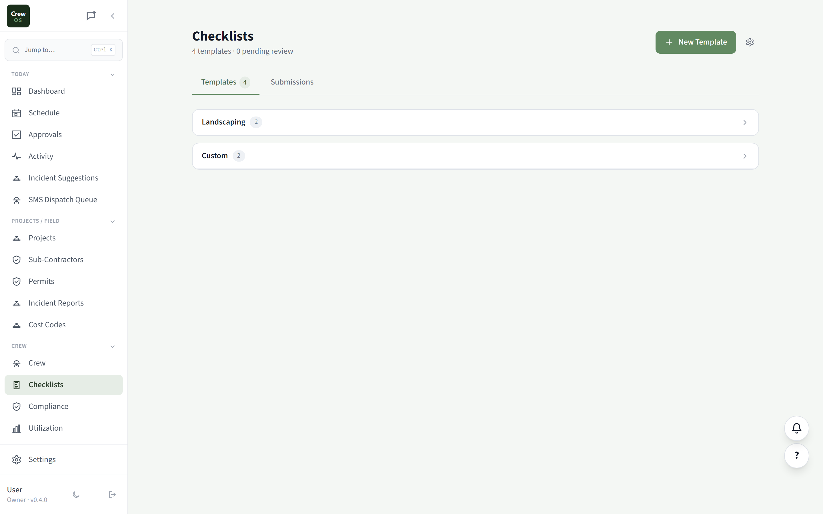 CrewOS Checklists